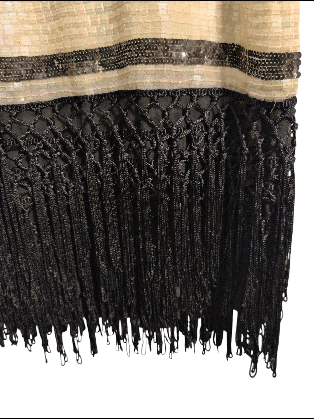 Zara Women Tango Dress Costume Club Party Sequin Silk India Sexy Fringe Medium - Picture 5 of 11